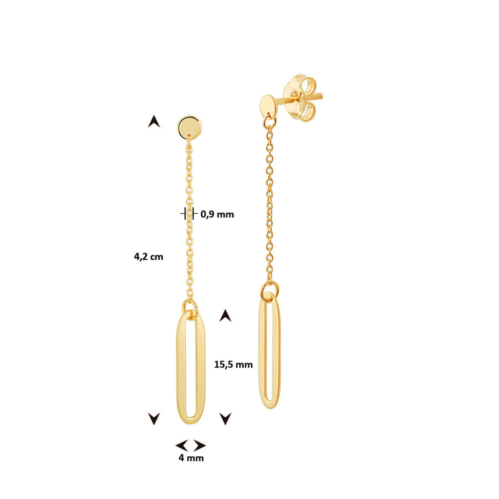 Oorhangers 14k geelgoud