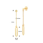 Oorhangers 14k geelgoud