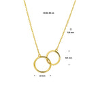 Collier rondjes 0,8 mm 40 + 4 cm 14k geelgoud