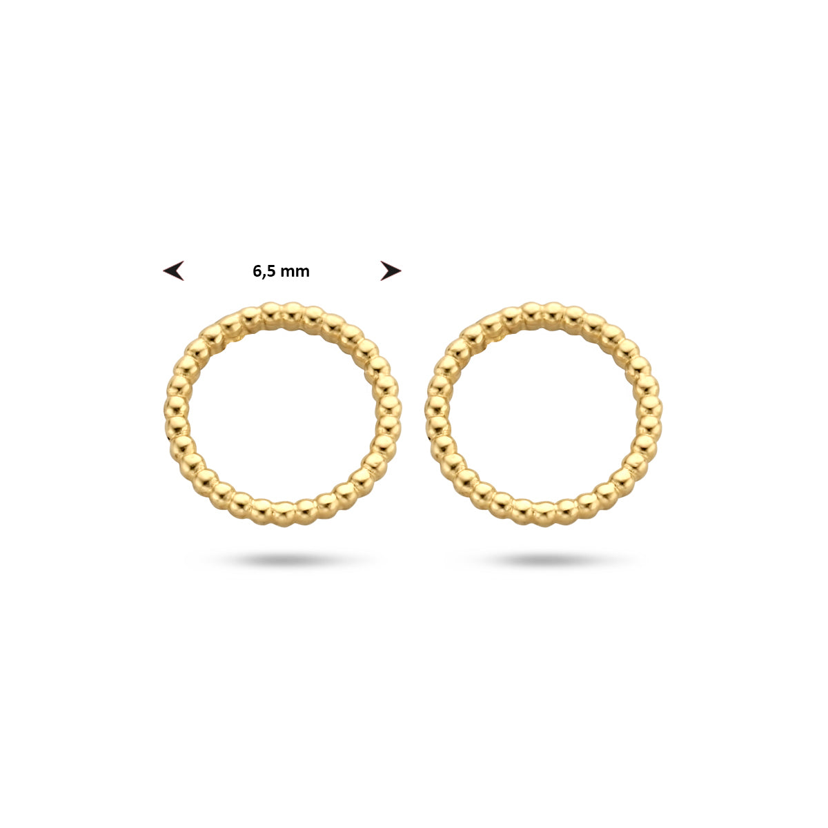 Oorknoppen rondje 14k geelgoud