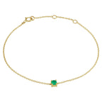 Armband smaragd 15,5 - 17 - 18,5 cm 14k geelgoud