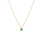 Collier smaragd 40 - 42 - 44 cm 14k geelgoud