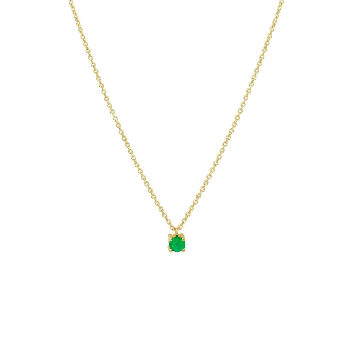 Collier smaragd 40 - 42 - 44 cm 14k geelgoud