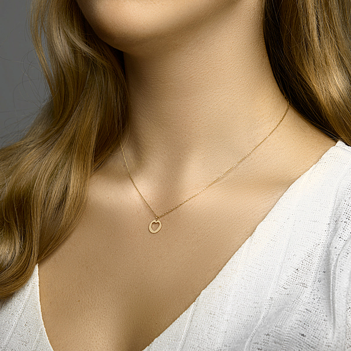 Hanger hart 14k geelgoud