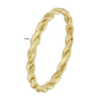 Aanschuifring gedraaid 14k geelgoud