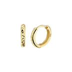 Klapoorringen gediamanteerd 14k geelgoud