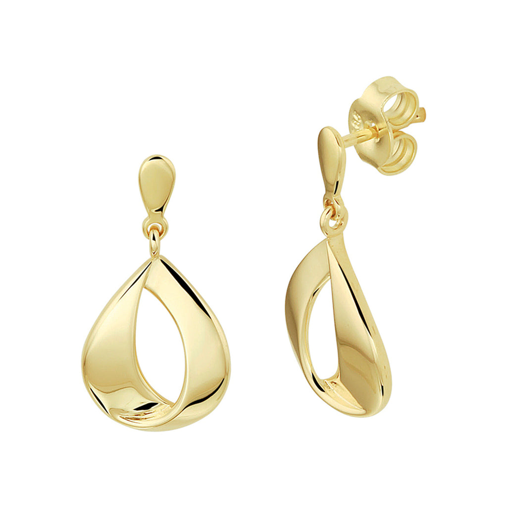 Oorhangers schakel 14k geelgoud