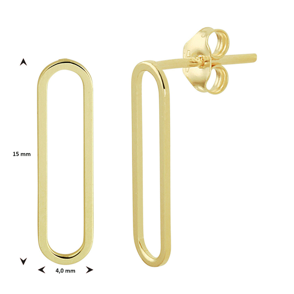 Oorknoppen 14k geelgoud