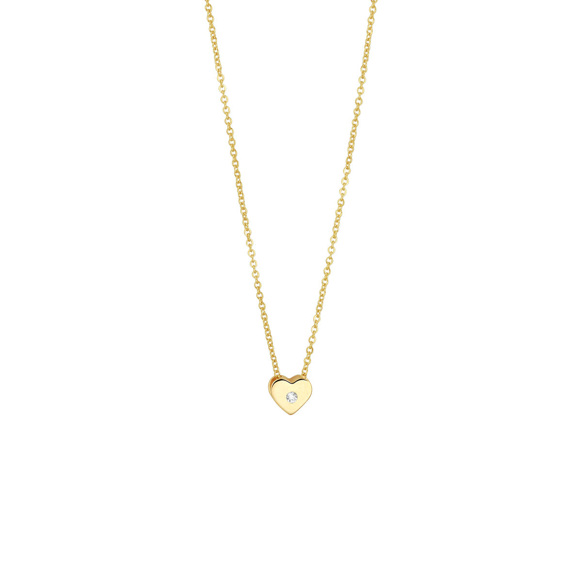 Collier hart 41 - 43 - 45 cm 14k geelgoud