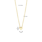 Collier hart 41 - 43 - 45 cm 14k geelgoud