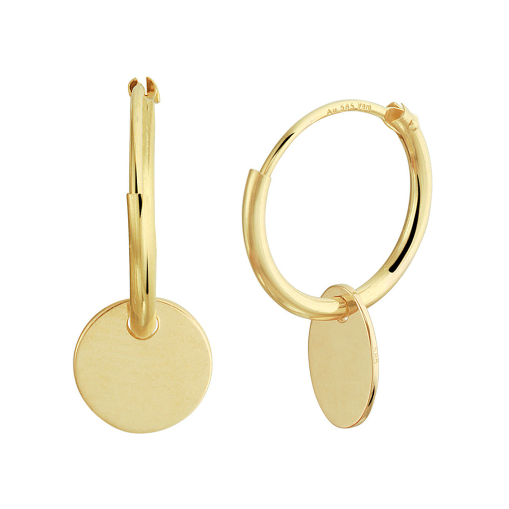 Oorringen rondje 14k geelgoud