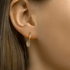 Oorringen ovaal 14k geelgoud