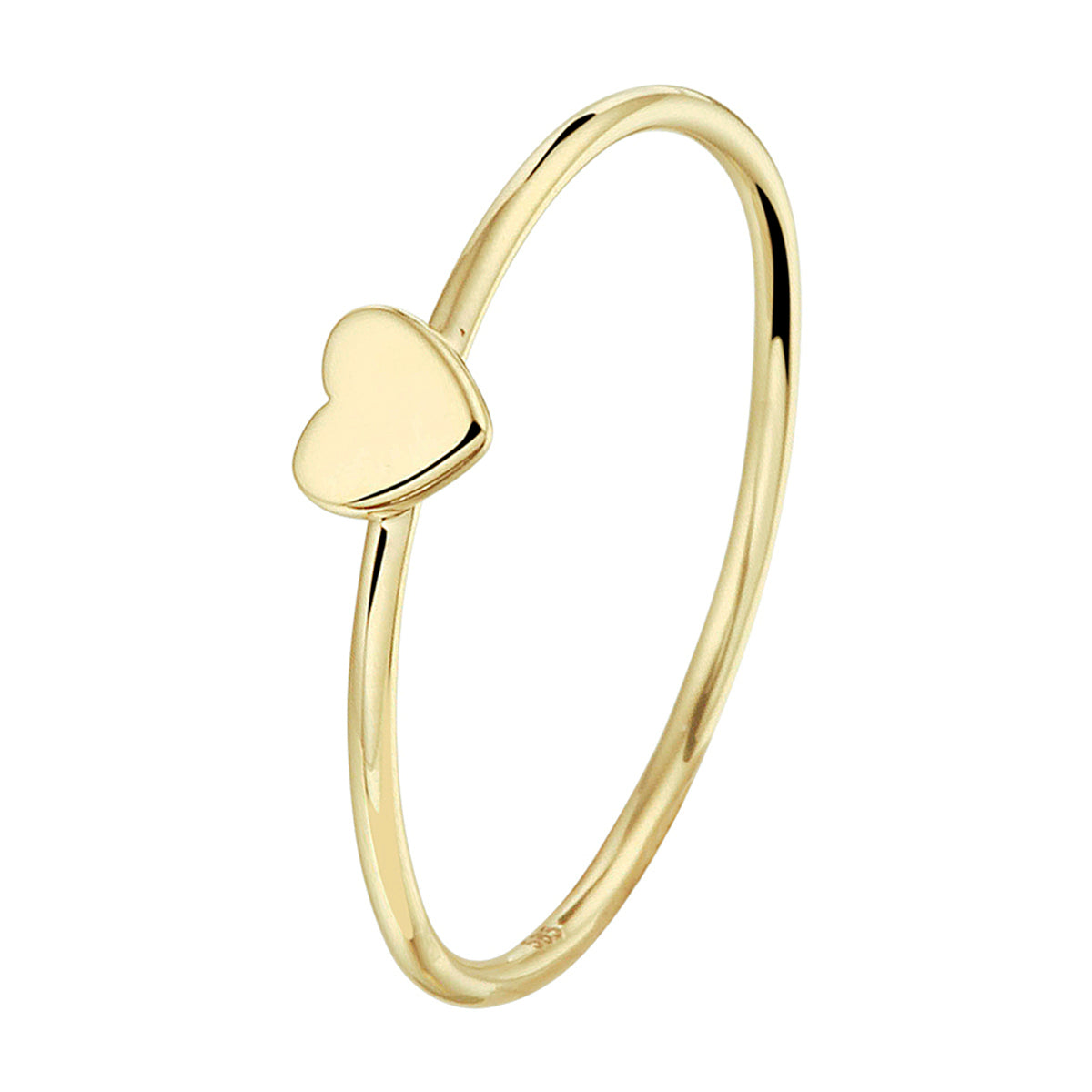 Aanschuifring hart 14k geelgoud