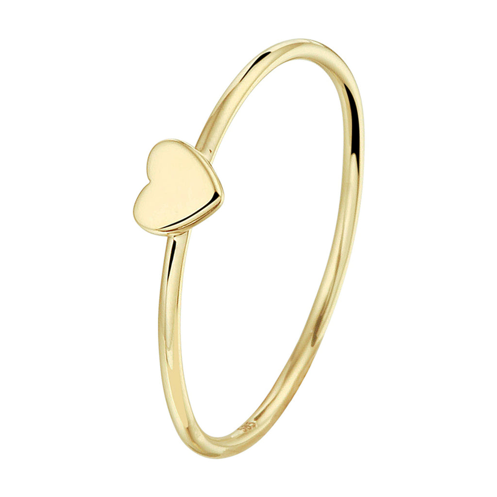 Aanschuifring hart 14k geelgoud