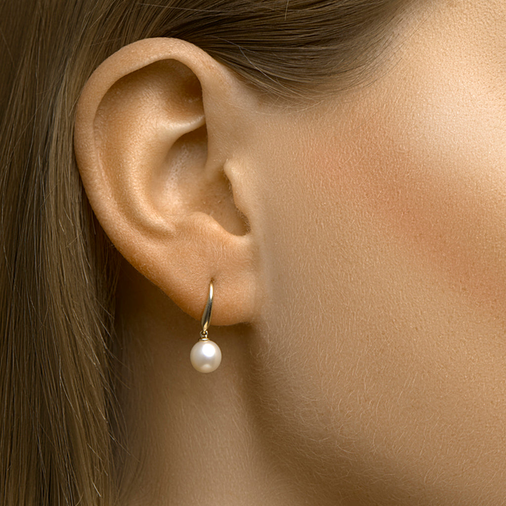 Oorhangers parel franse haak 14k geelgoud