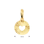 Hanger hart gediamanteerd 14k geelgoud