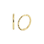 Klapoorringen gediamanteerd 14k geelgoud