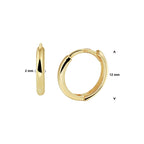 Klapoorringen 14k geelgoud