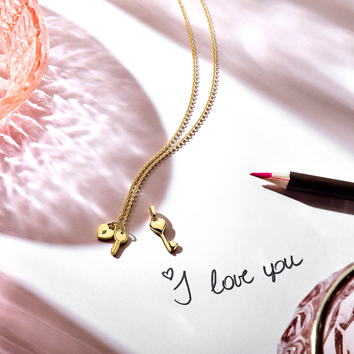 Hanger sleutel 14k geelgoud