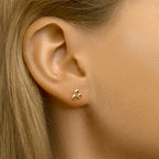 Oorknoppen bolletjes 14k geelgoud
