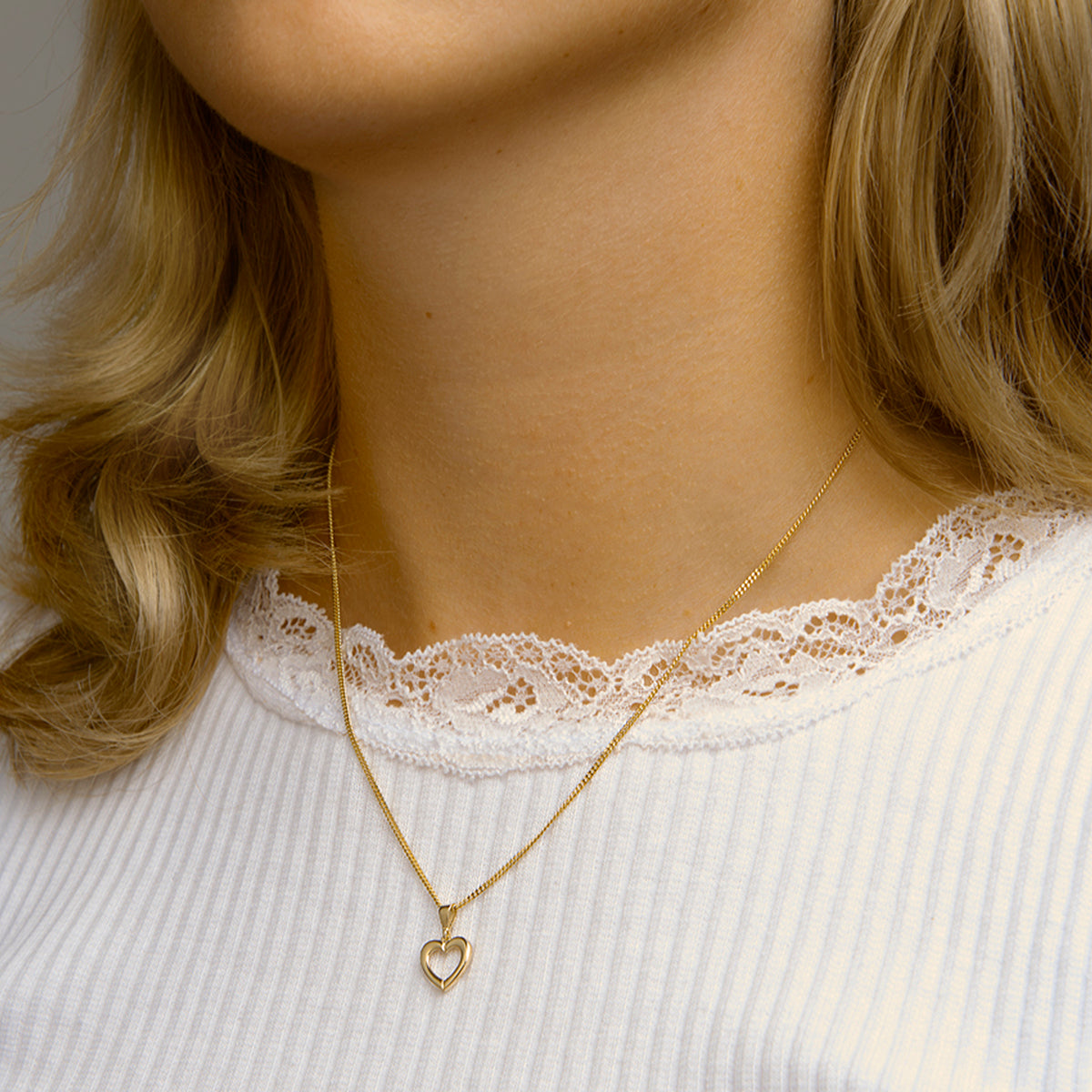 Hanger hart 14k geelgoud