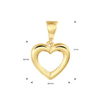 Hanger hart 14k geelgoud