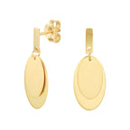 Oorhangers ovaal 14k geelgoud