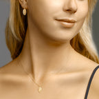 Oorhangers ovaal 14k geelgoud