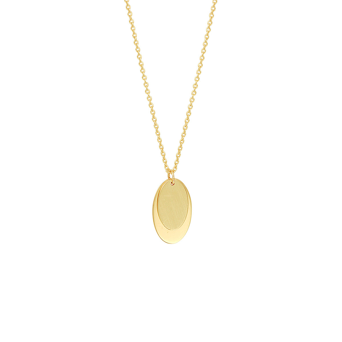 Collier ovaal 41 - 43 -45 cm 14k geelgoud