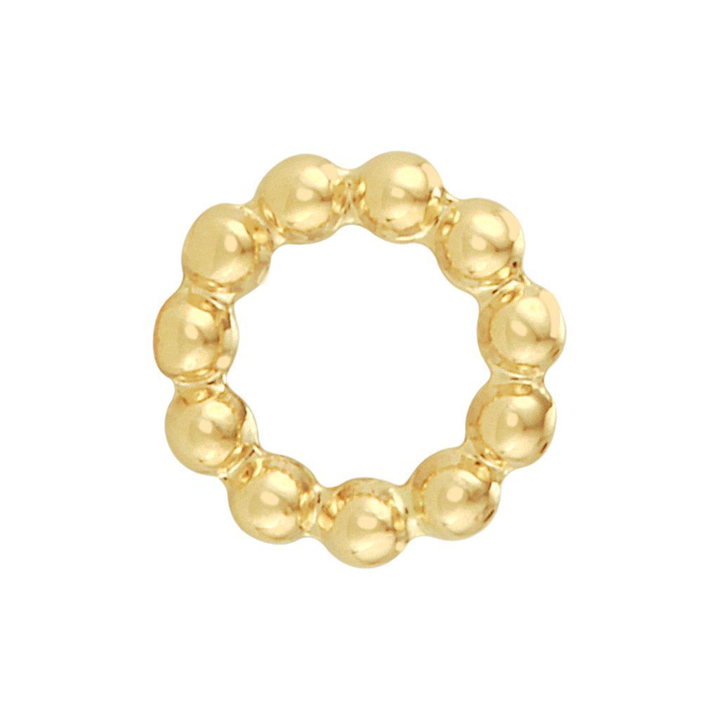 Hanger rondje bolletjes 14k geelgoud