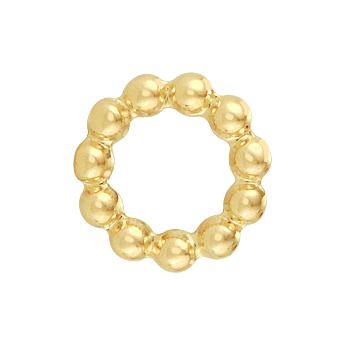 Hanger rondje bolletjes 14k geelgoud