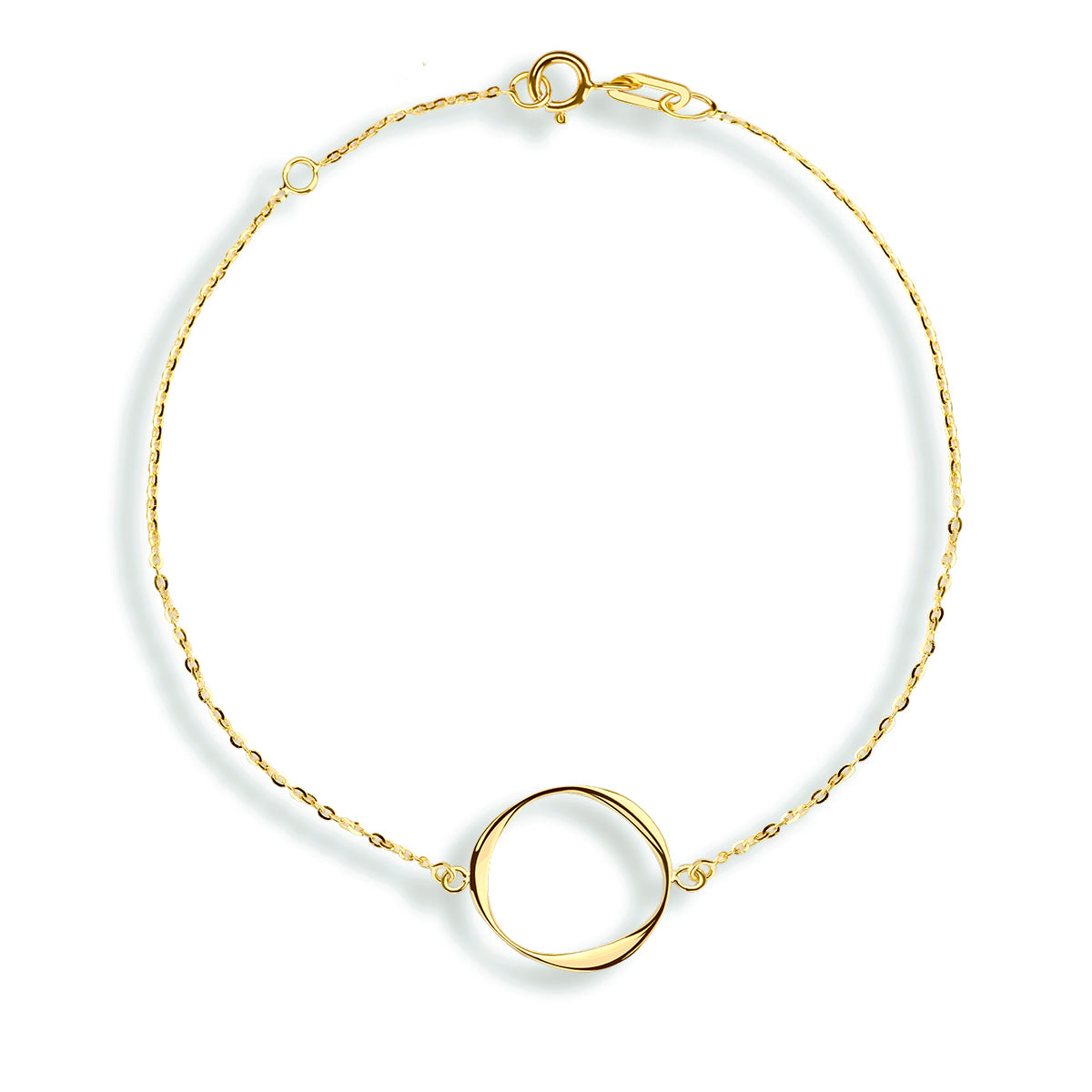 Armband rondje 16 - 18 cm 14k geelgoud