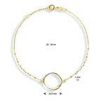 Armband rondje 16 - 18 cm 14k geelgoud