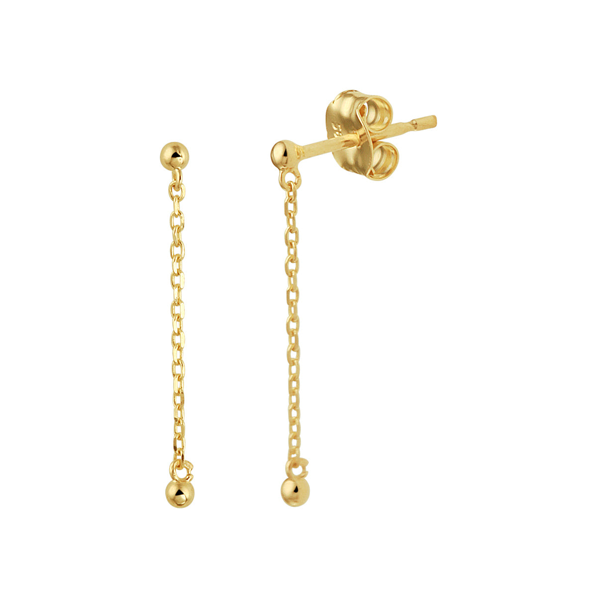 Oorhangers bolletjes 14k geelgoud