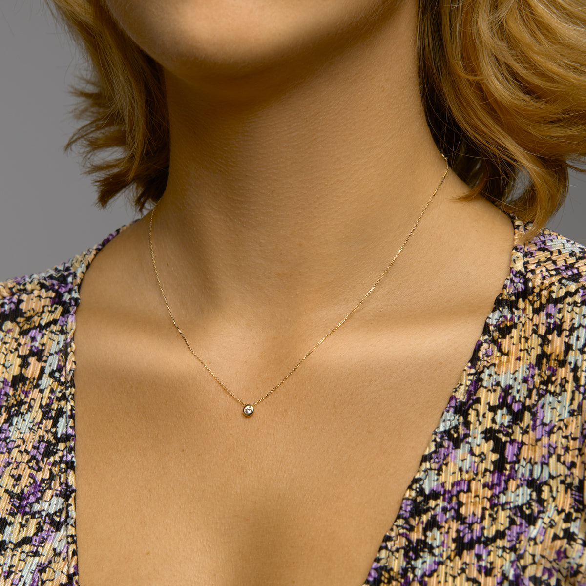 Collier zirkonia 41 - 43 - 45 cm 14k geelgoud