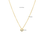 Collier zirkonia 41 - 43 - 45 cm 14k geelgoud