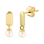 Oorhangers parel 14k geelgoud