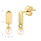 Oorhangers parel 14k geelgoud