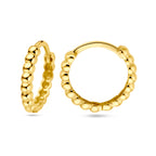 Klapoorringen bolletjes 14k geelgoud
