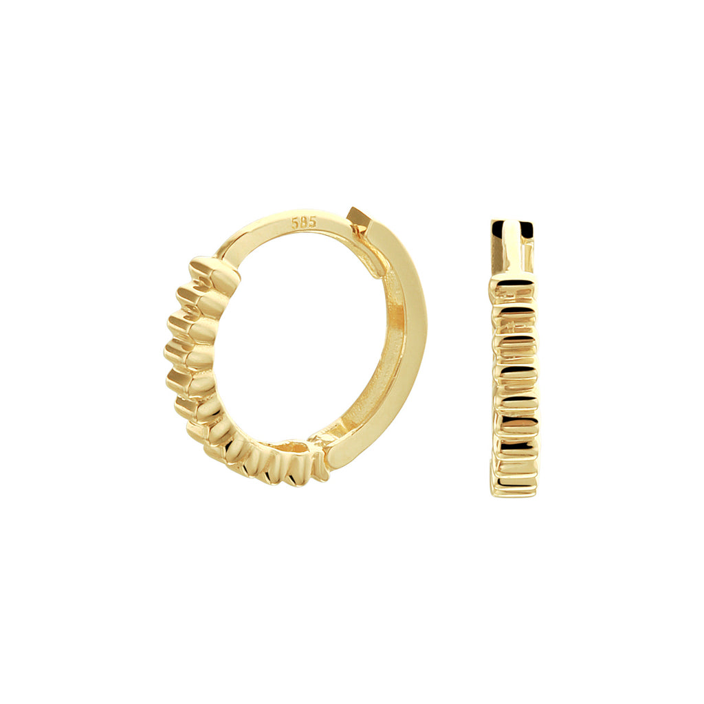 Klapoorringen 14k geelgoud