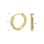 Klapoorringen 14k geelgoud