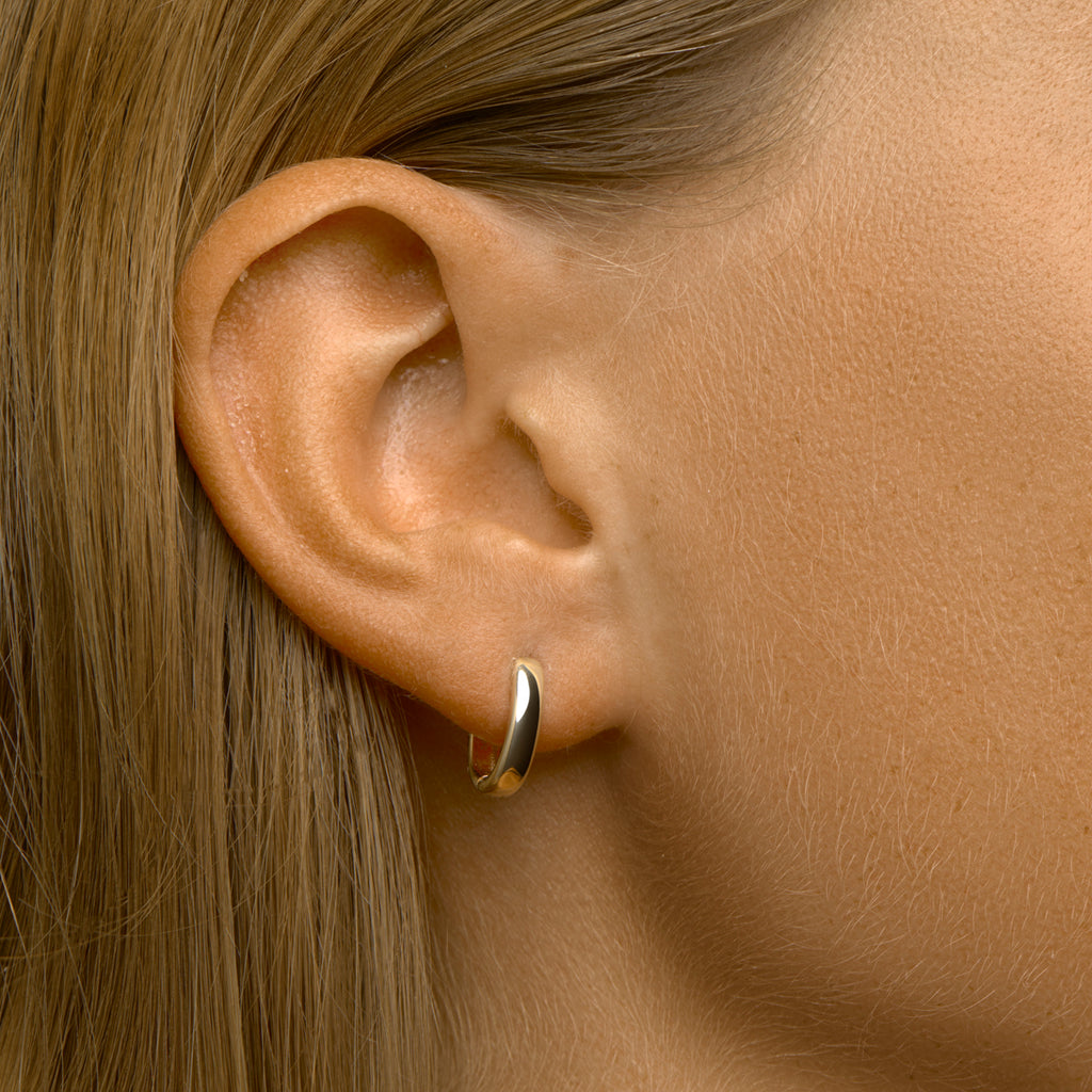 Klapoorringen 14k geelgoud