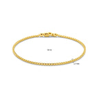 Armband venetiaans bol 1,7 mm 18 cm 14k geelgoud