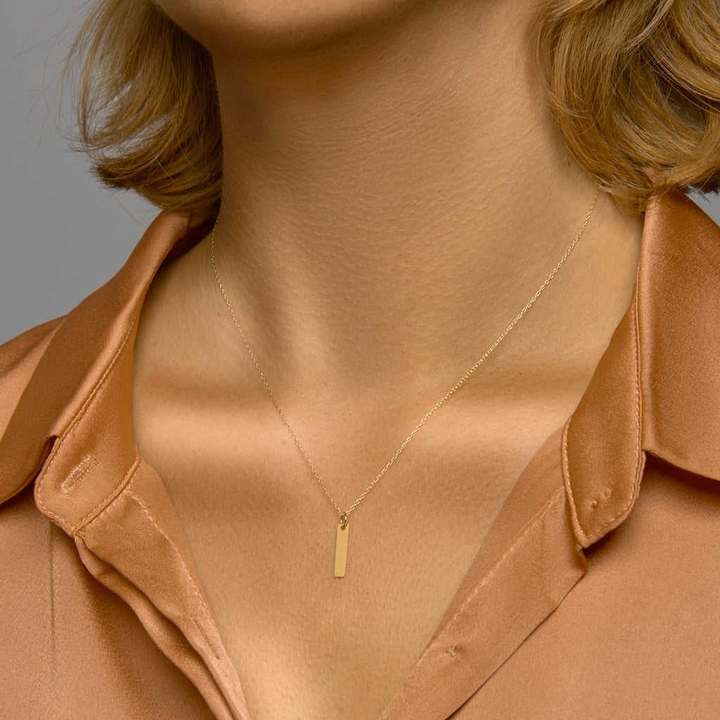 Graveerhanger 14k geelgoud