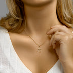 Hanger kruis 14k geelgoud