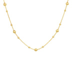 Collier bolletjes 0,8 mm 41 + 4 cm 14k geelgoud