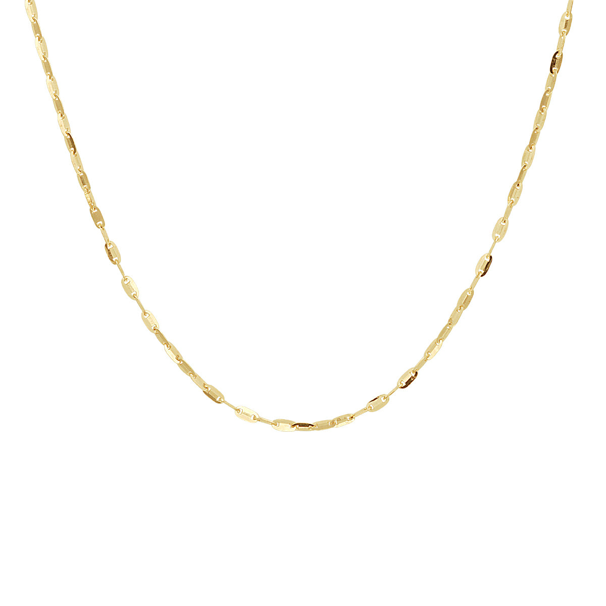 Collier plaatjes 1,5 mm 41 - 43 - 45 cm 14k geelgoud