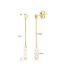 Oorhangers parel 14k geelgoud