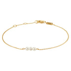 Armband parel 16,5 - 17,5 - 18,5 cm 14k geelgoud