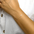 Armband parel 16,5 - 17,5 - 18,5 cm 14k geelgoud